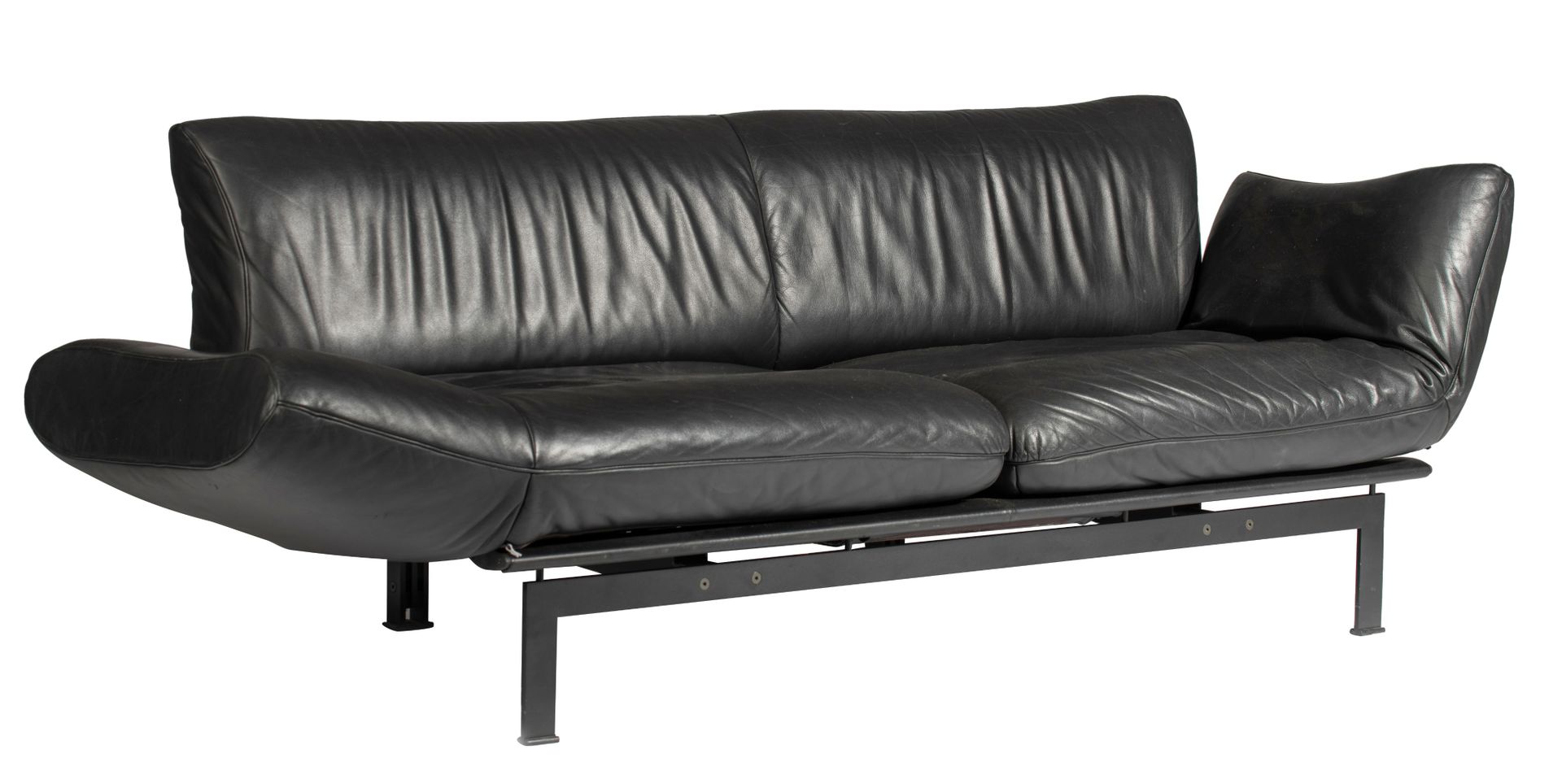 A design model DS 450 black leather sofa, Thomas Althaus for De Sede, H 78 - W 2&hellip;