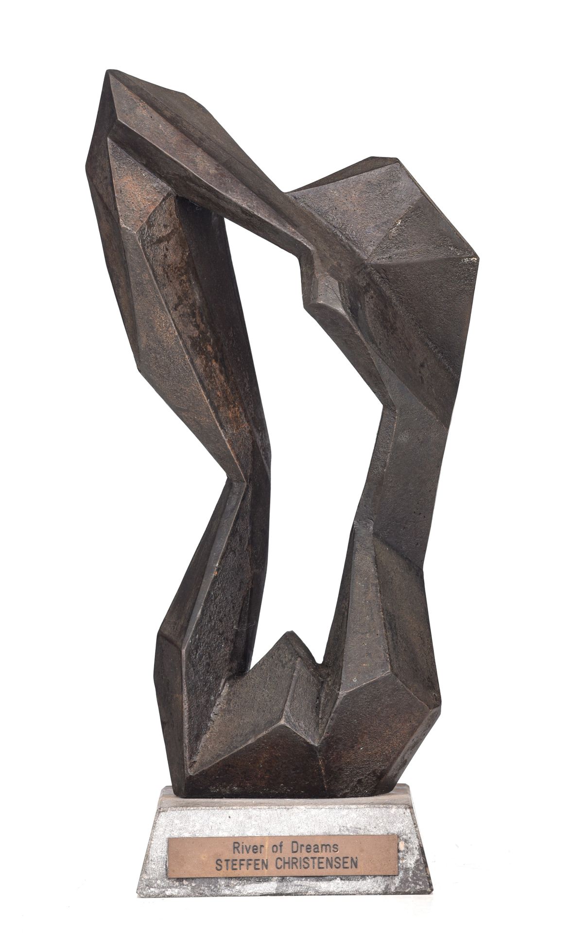 Steffen Christensen (1941), 'River of Dreams', patinated bronze on a Belgian blu&hellip;