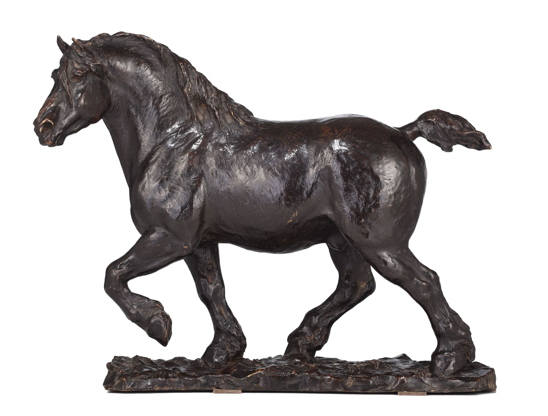 Jean Joire (1862-1950), Belgian horse, dark patinated bronze, H 31,5 cm Jean Joi&hellip;
