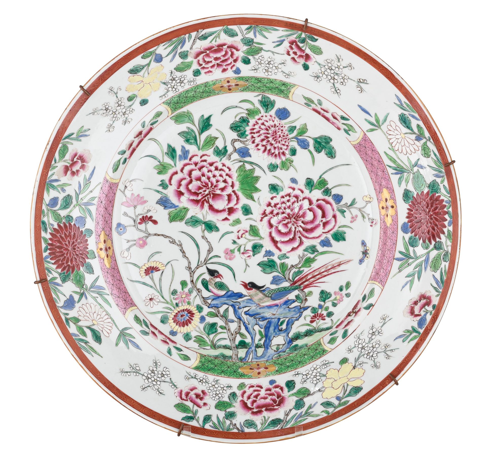 A fine Western copy of a Chinese famille rose charger, probably Samson, 19thC, d&hellip;