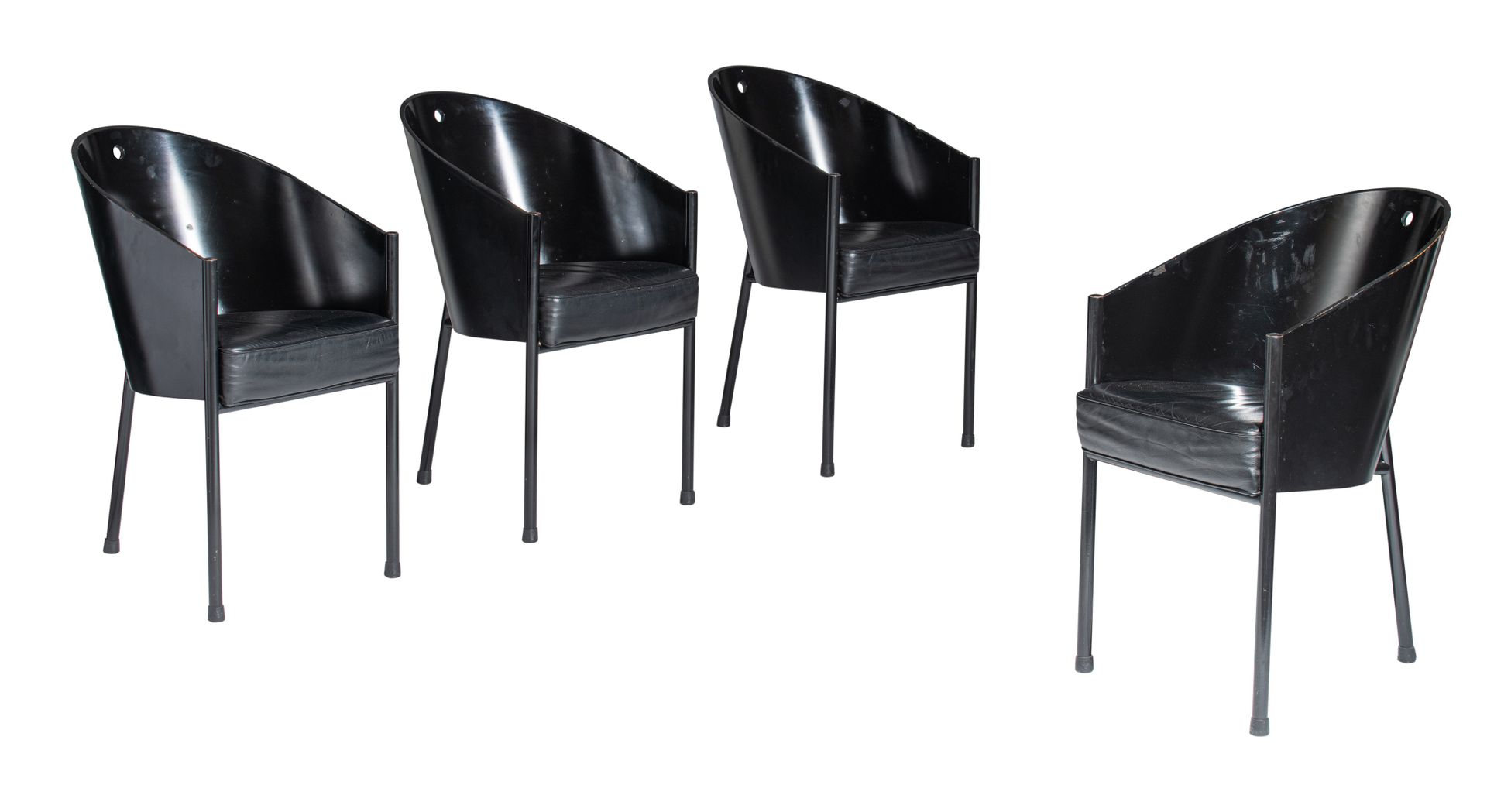 A vintage set of 4 Costes chairs by Philippe Starck for Aleph Driade, Italy, 198&hellip;