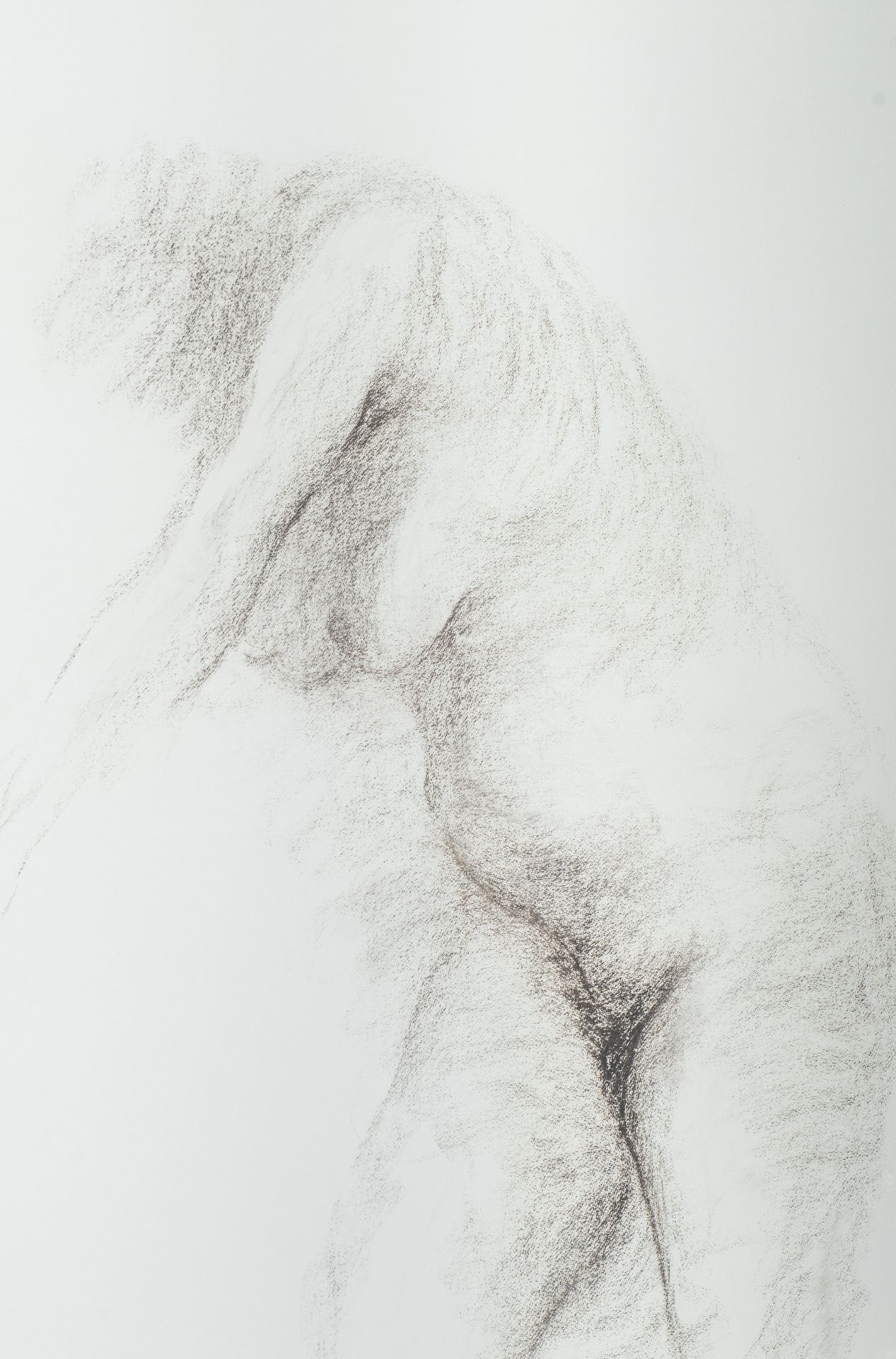Eugene Dodeigne (1923-2015), female nude, charcoal drawing, 73 x 106 cm Eugène D&hellip;