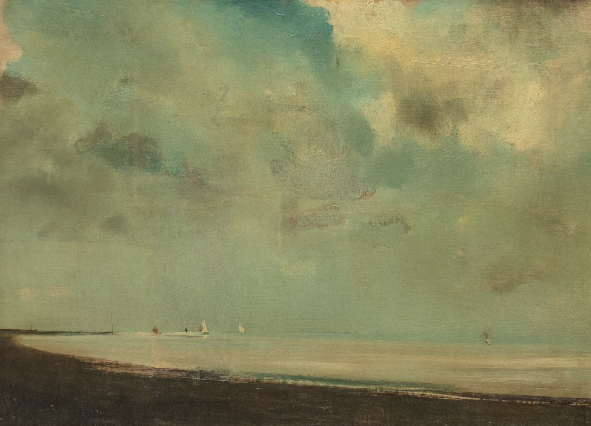 Floris Jespers (1889-1965), marine, oil on canvas, 55 x 75 cm Floris Jespers (18&hellip;