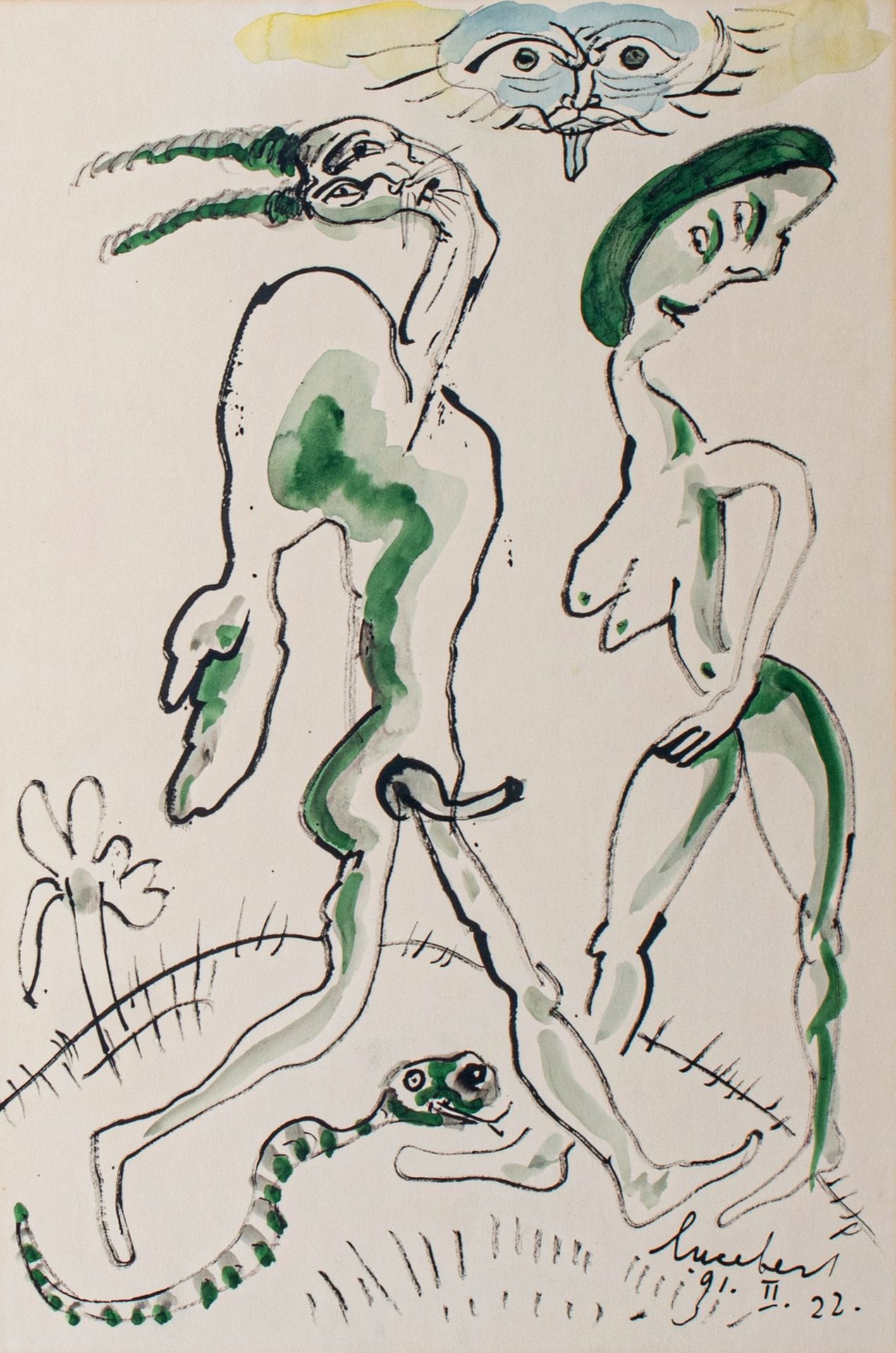 Lucebert (1924-1994), untitled, 1991, ink and watercolour on paper, 23 x 32,5 cm&hellip;