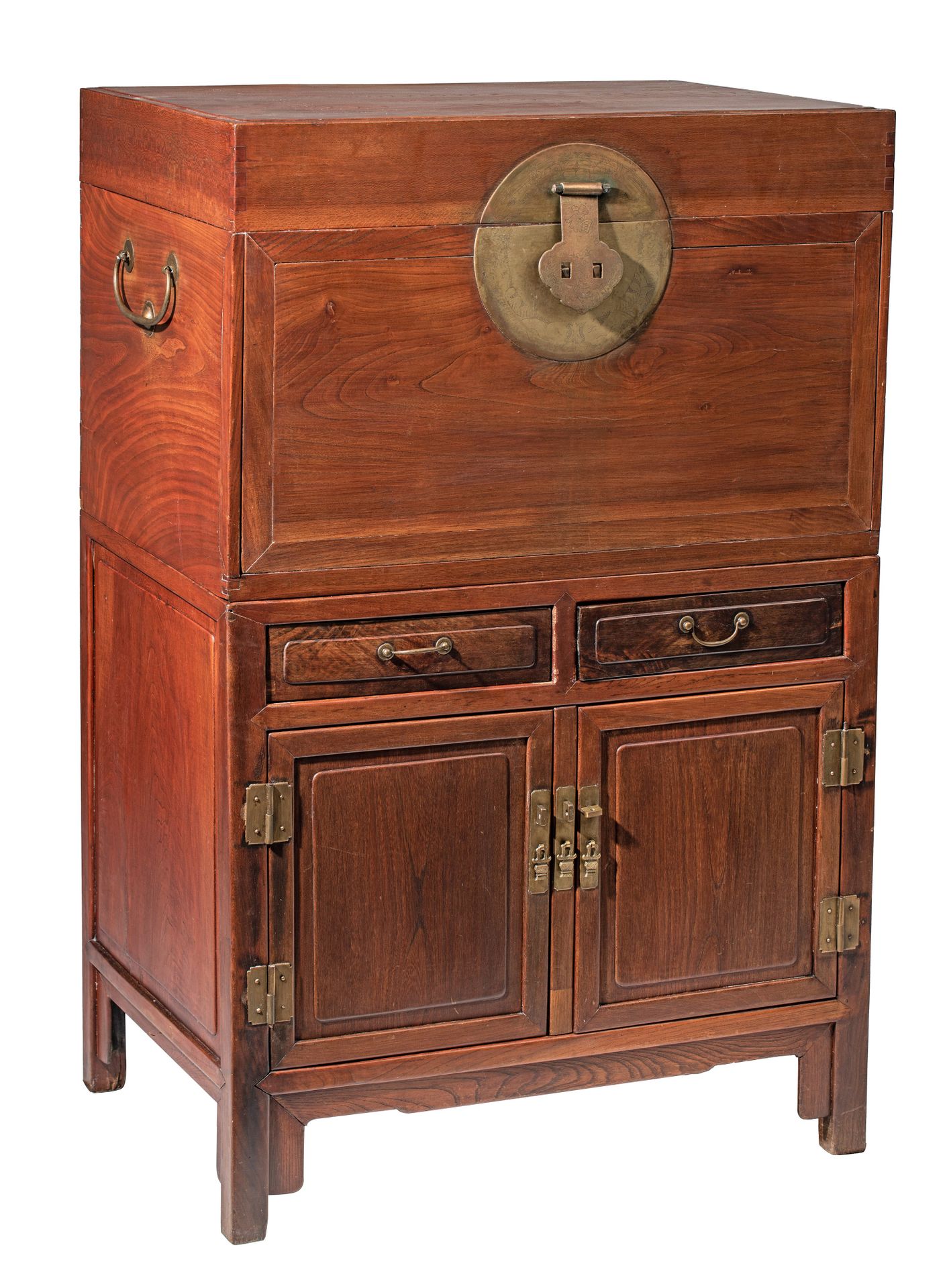 A Chinese assembled hardwood and elmwood trunk cabinet, Republic period, 93 x 65&hellip;