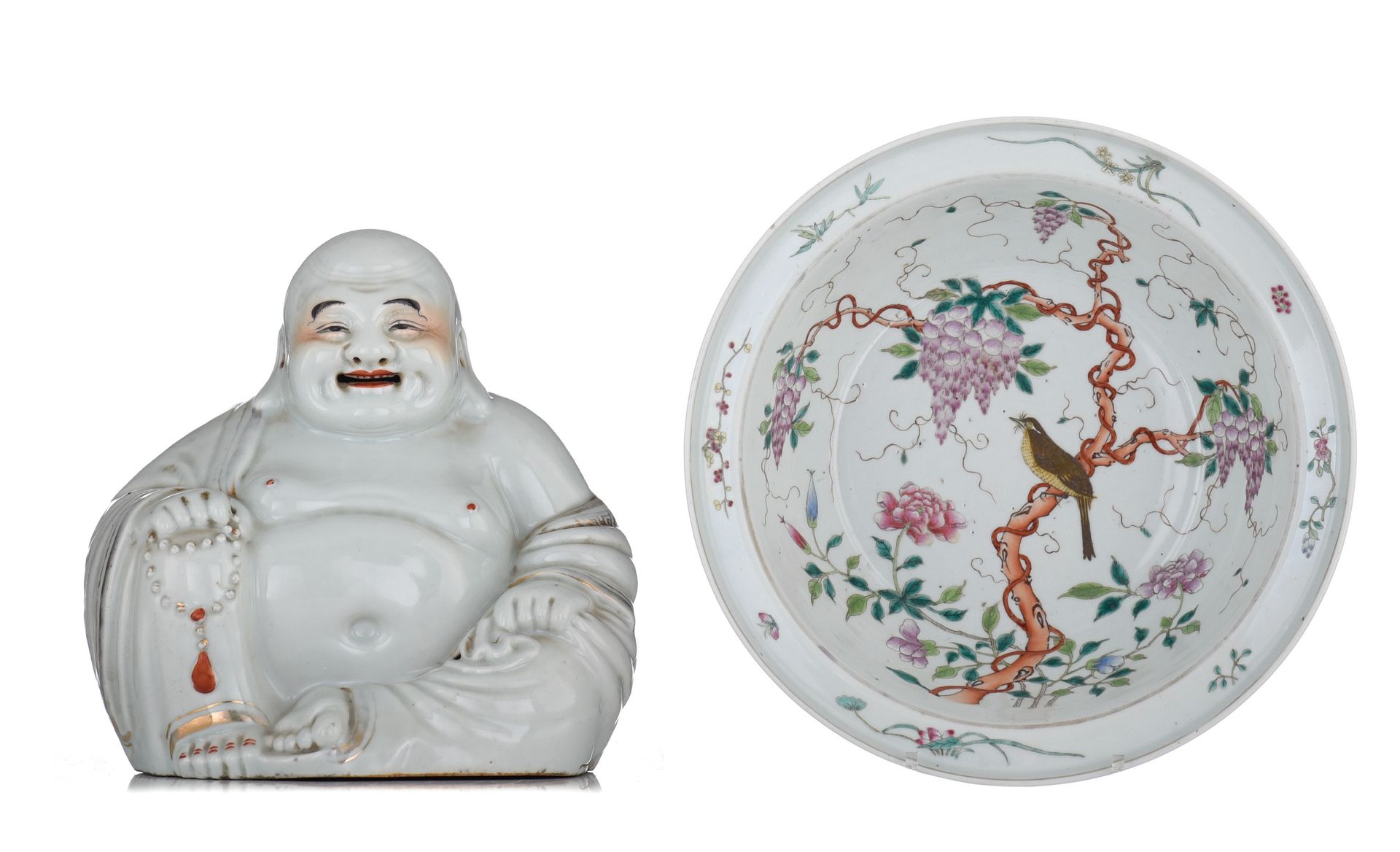 A Chinese Republic period figure of the Budai, with an impressed mark, Republic &hellip;