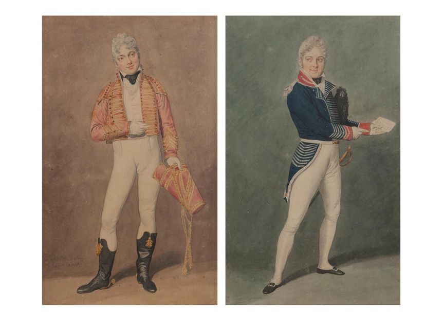 Null Samuel de WILDE (1747-1832). 
Militaires
Deux aquarelles et gouaches sur pa&hellip;