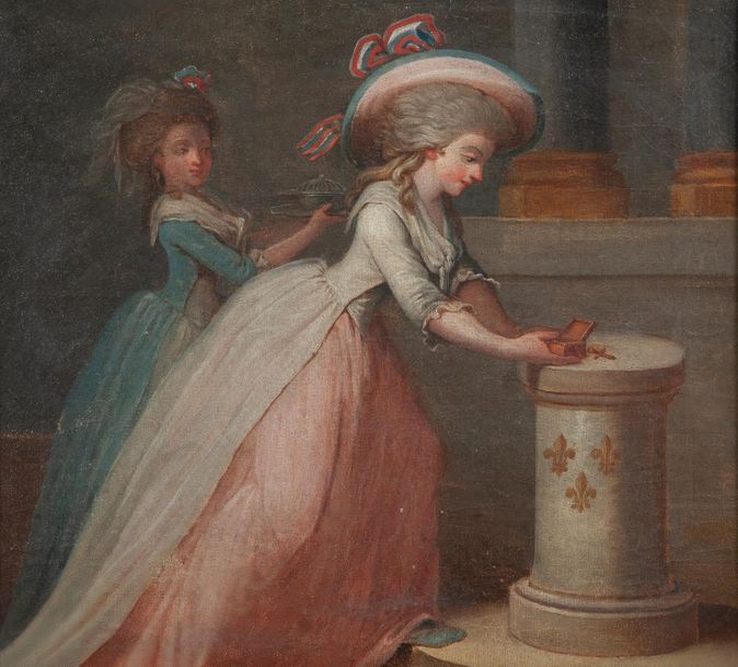 Null Ecole française fin XVIIIe siècle.
Marie Antoinette priant. 
Huile sur toil&hellip;