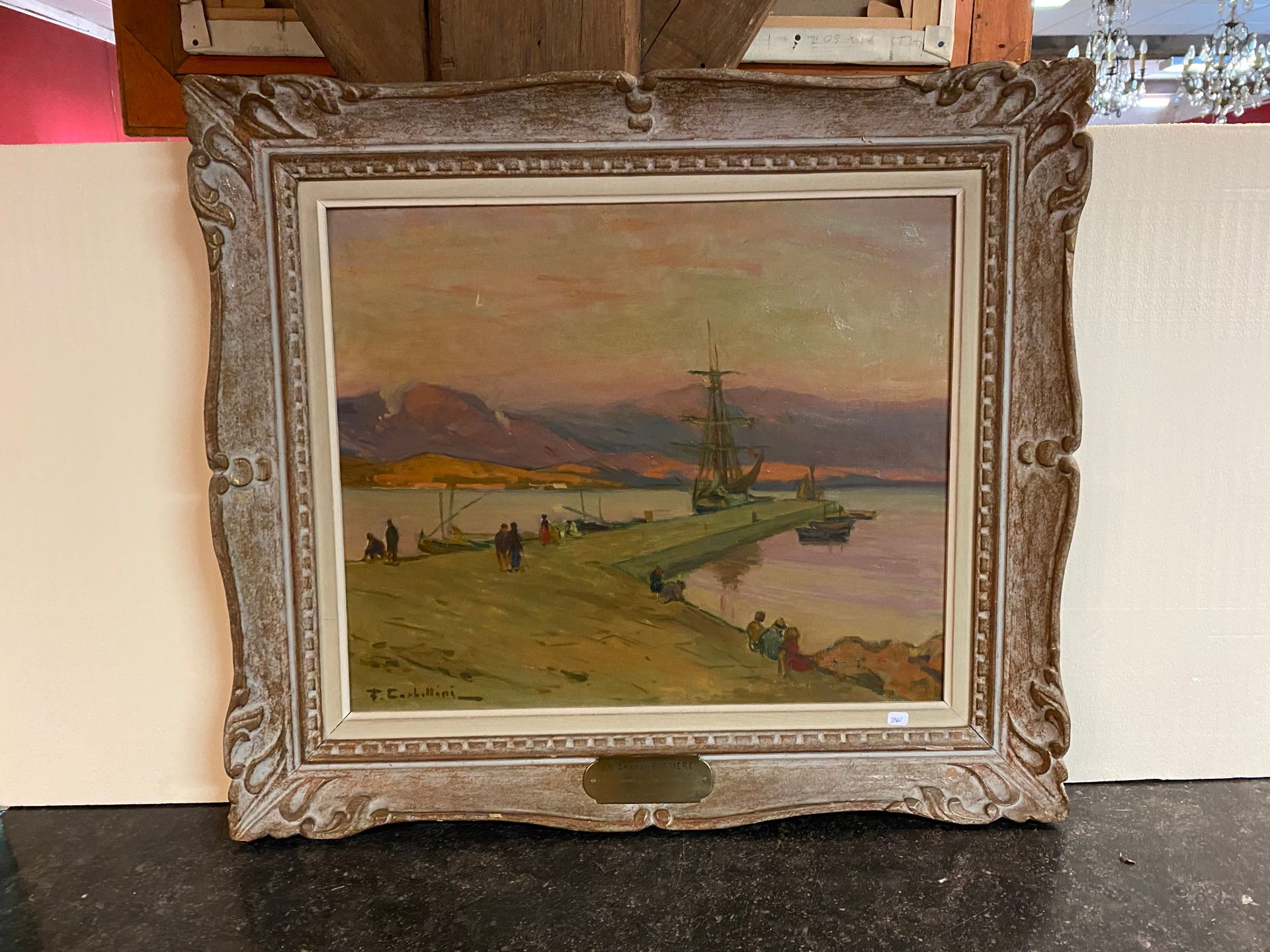 Null 弗朗索瓦-科贝里尼 (1863-1943)

阿雅克肖的港口

布面油画，左下方有签名。无框架

46 x 56厘米。