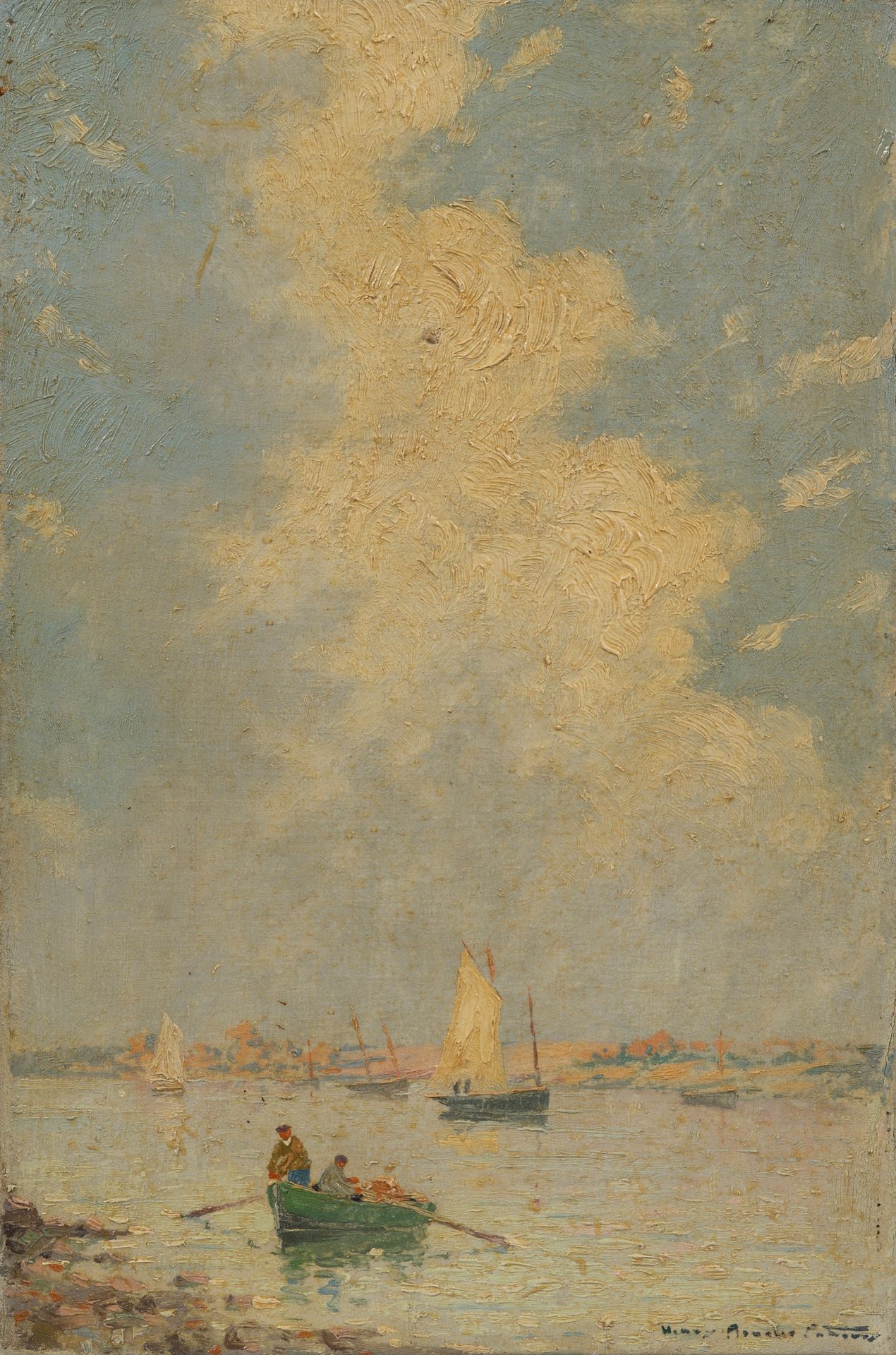 Null 亨利-莫里斯-卡胡斯（1889-1974）。

钓鱼归来。

布面油画，右下角有签名

41 x 27 cm