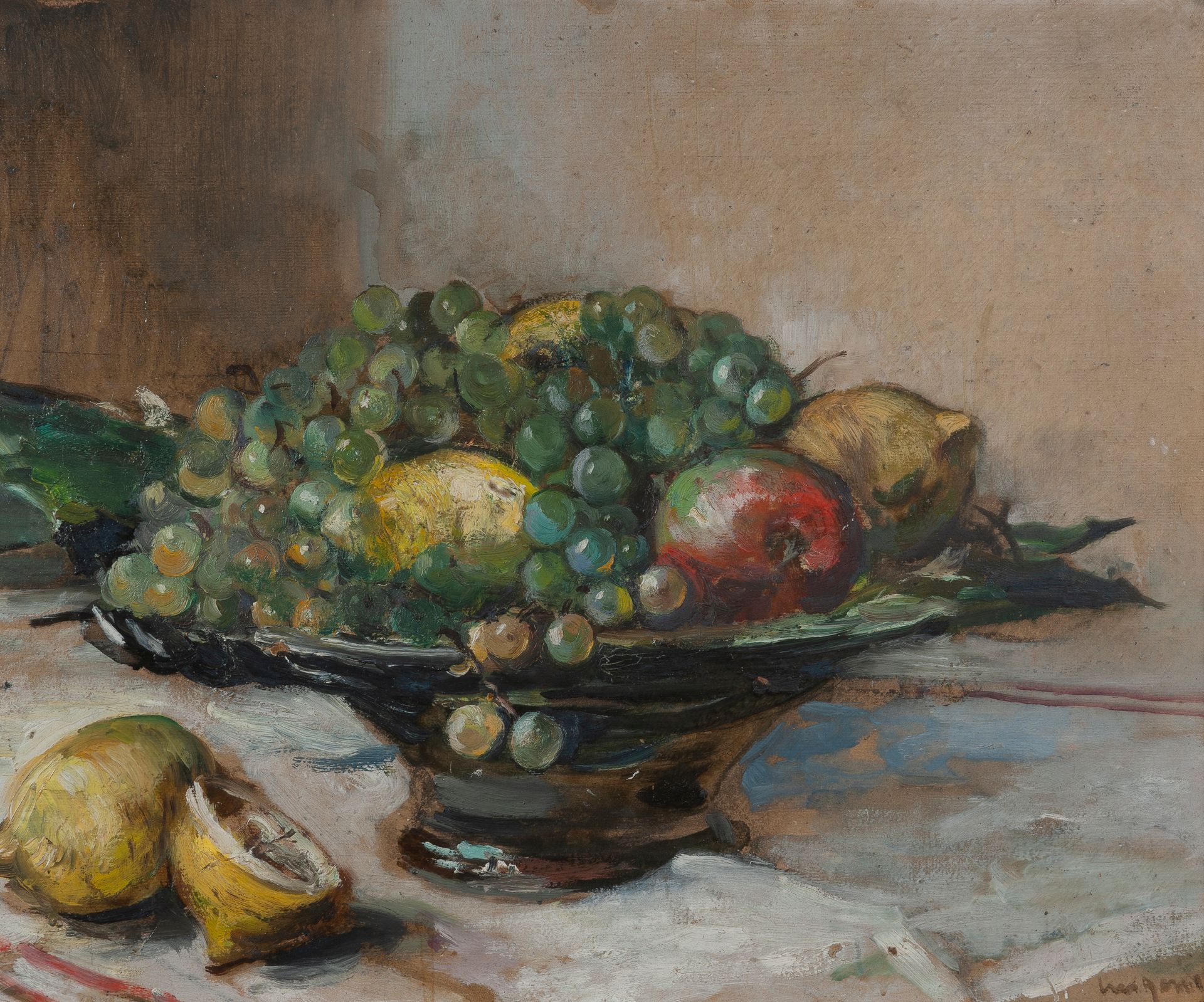 Null 斐迪南-路易吉尼(1870-1943)

柠檬和果酱的静物画

右下角有签名的油画

37 x 45厘米。