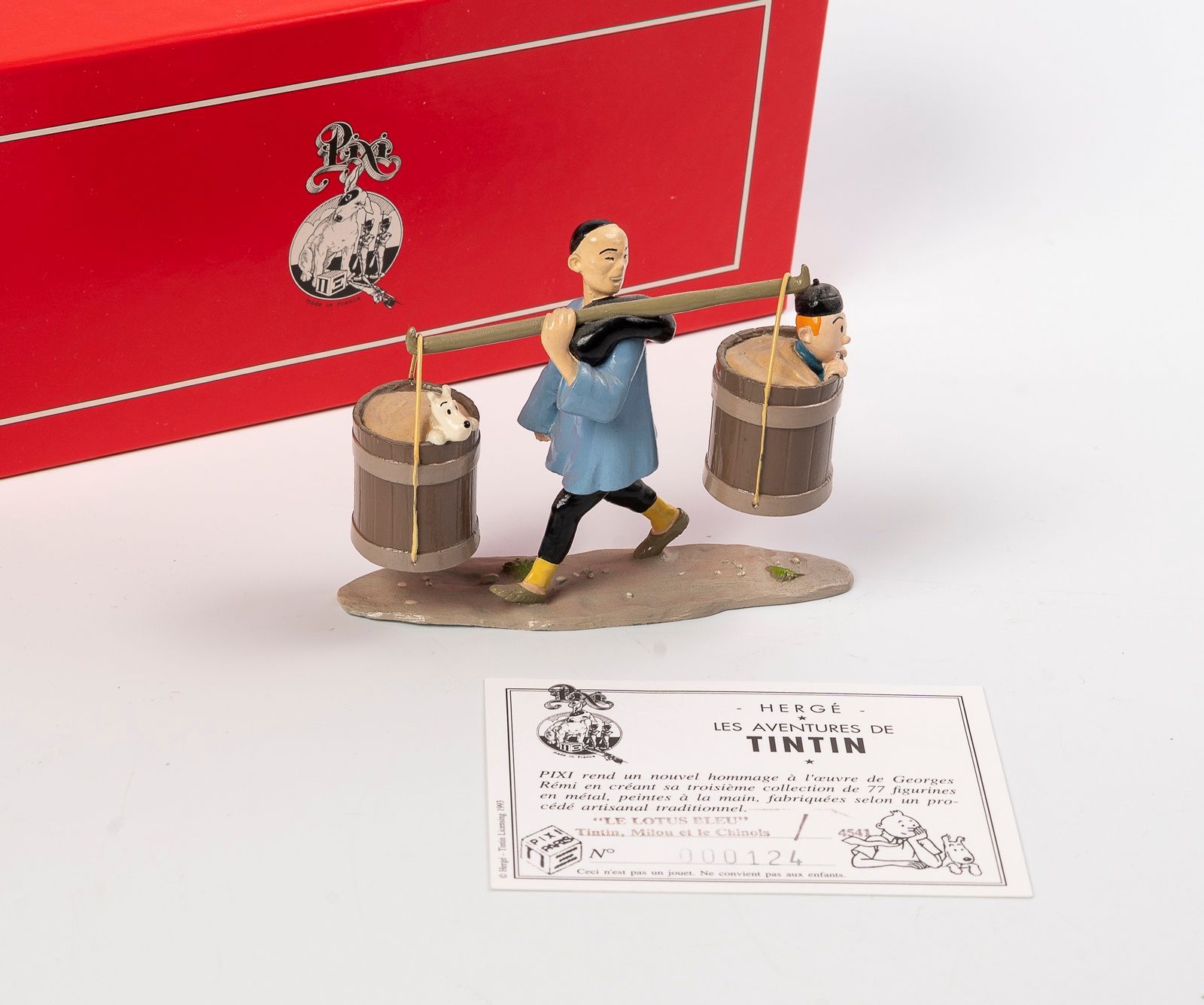 Null 蓝莲花


海格/皮克斯


Hergé :Tintin系列第3号


丁丁、白雪和中国人。


参考4541


带盒子和证书编号000124