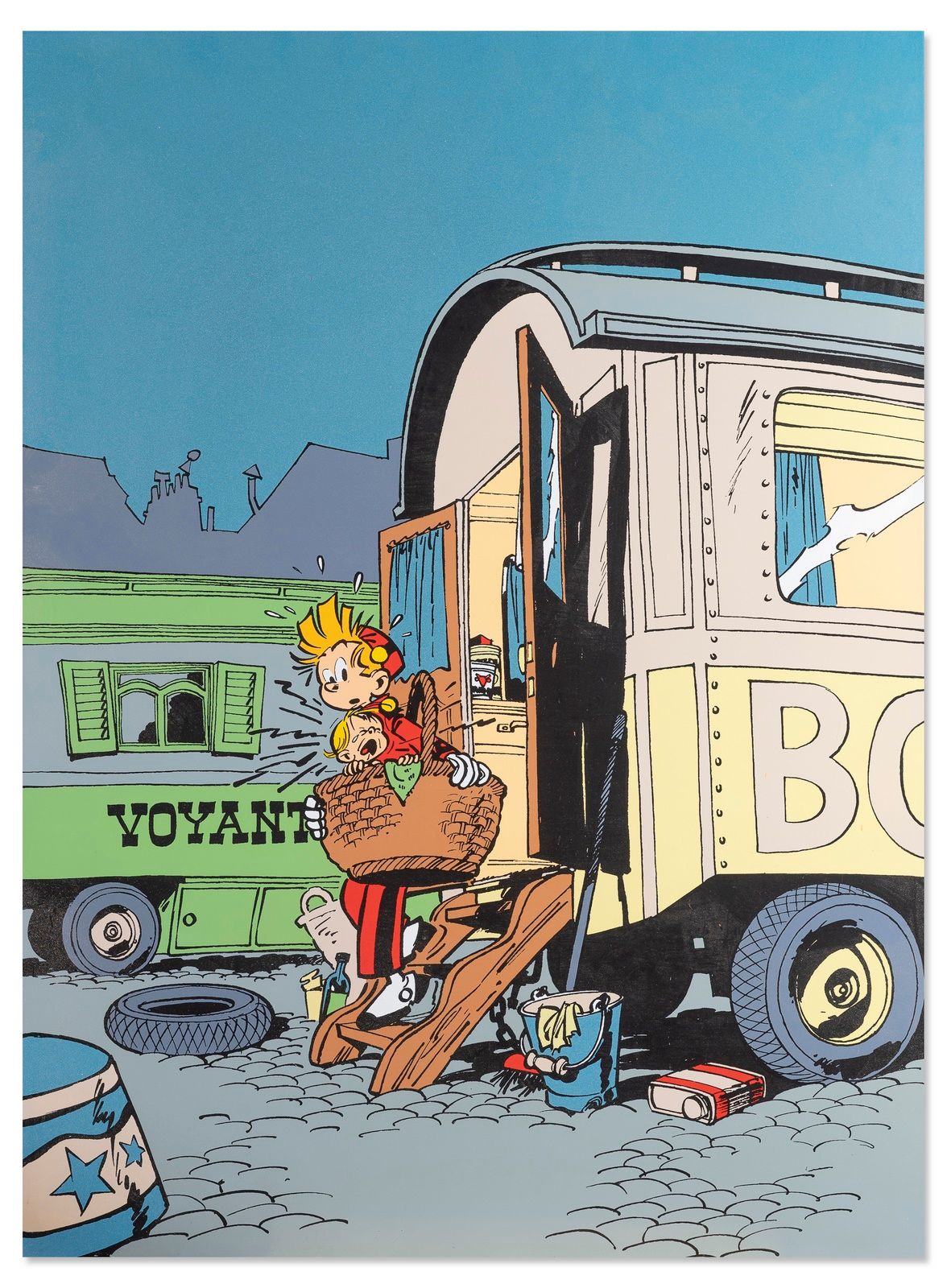 Null 
斯皮鲁

弗兰肯/乔巴卡

La Foire aux gangsters, 珐琅盘的灵感来自于《Spirou》报纸第66期的插图，由Emailler&hellip;