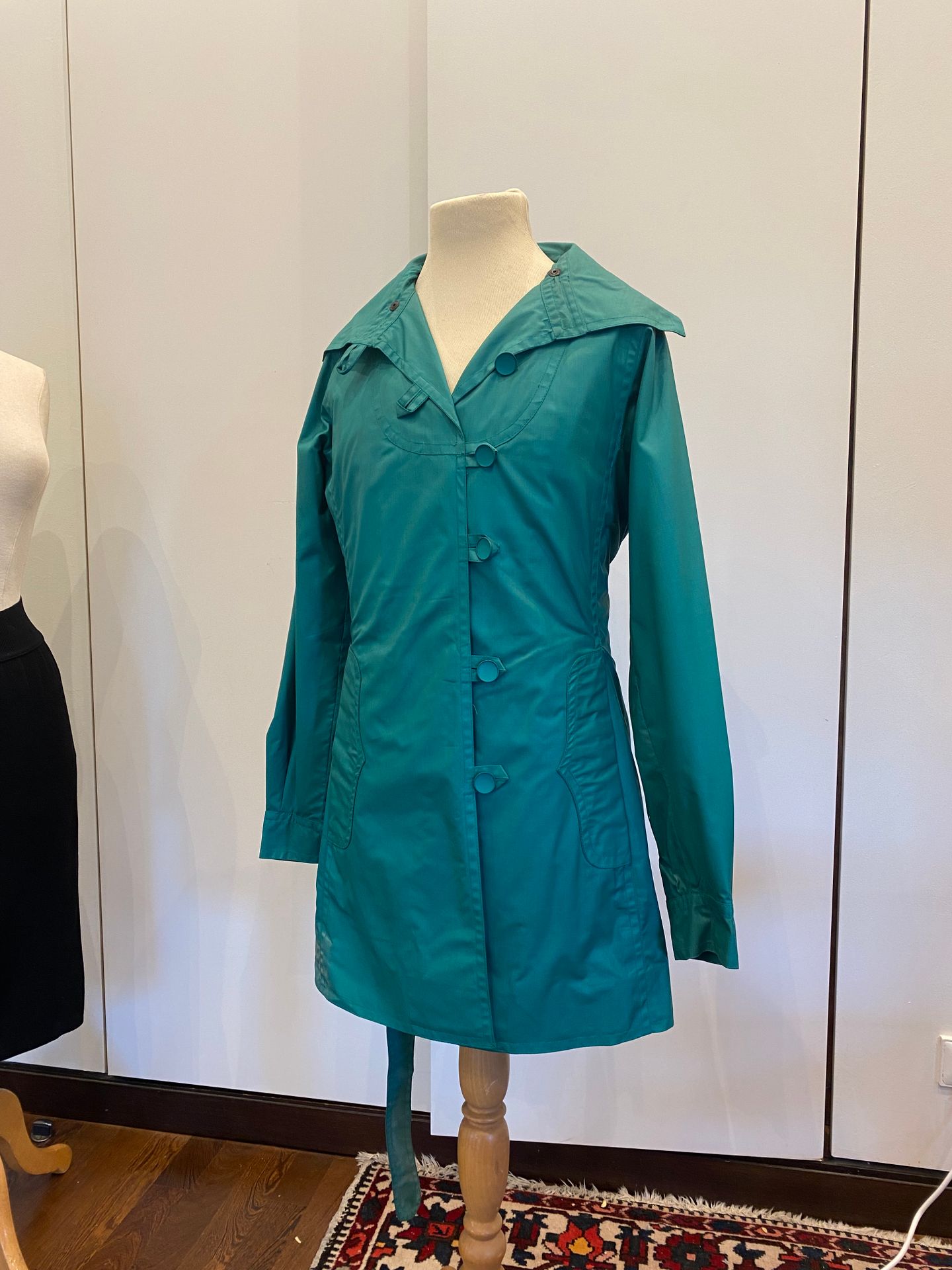 Null EMMANUEL UNGARO PARALLELELE, green raincoat, size XXS (missing the hood)
