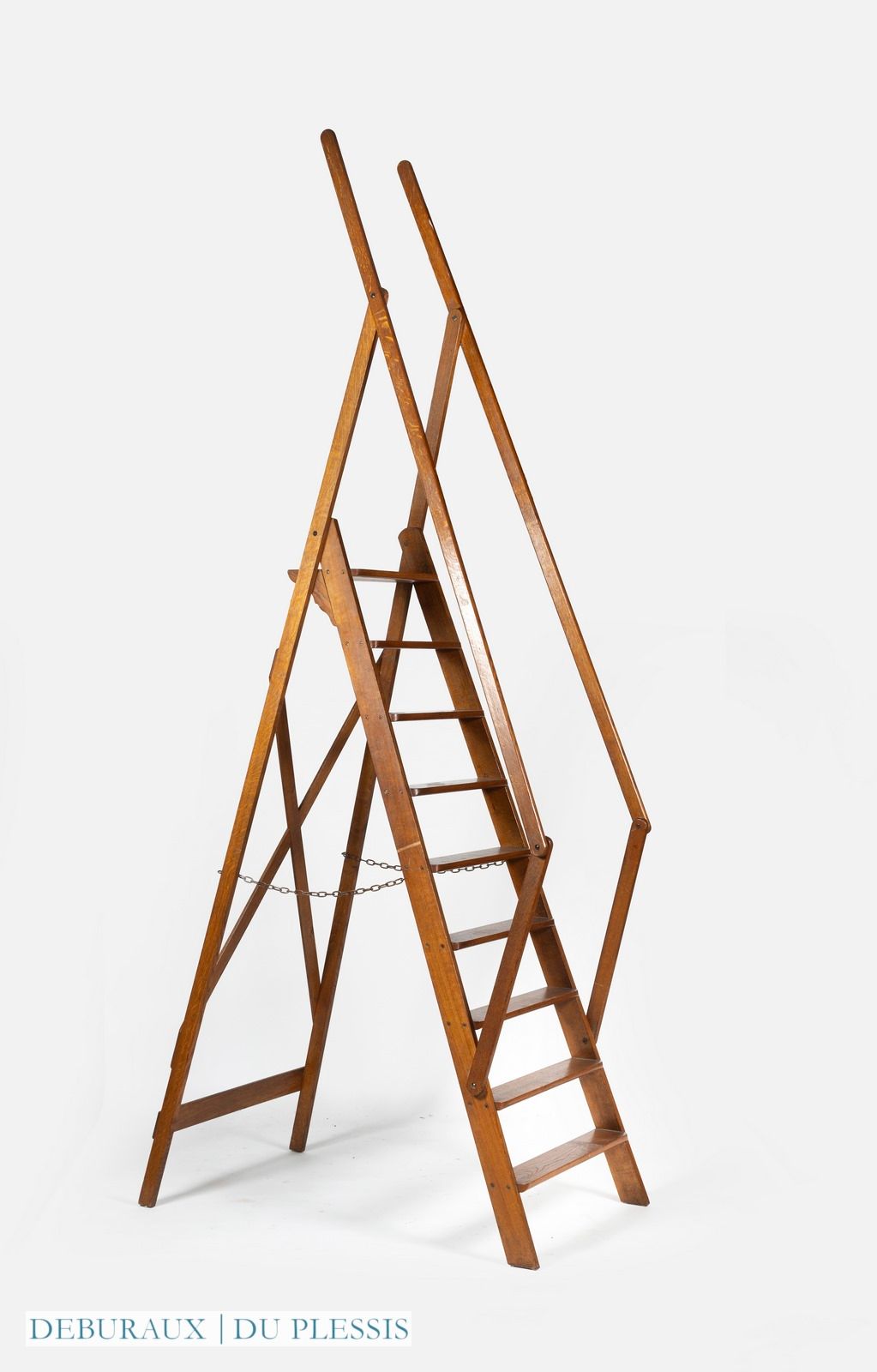 Null Oak folding library stepladder with retractable railings.
(missing reinforc&hellip;