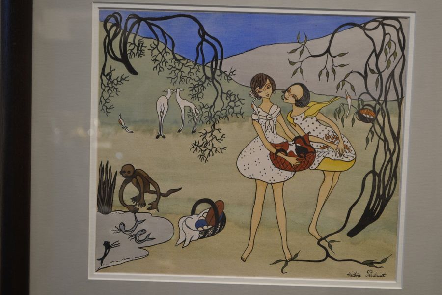 Null Hélène PERDRIAT (1894-1969)
La cueillette.
Gouache sur papier signée en bas&hellip;