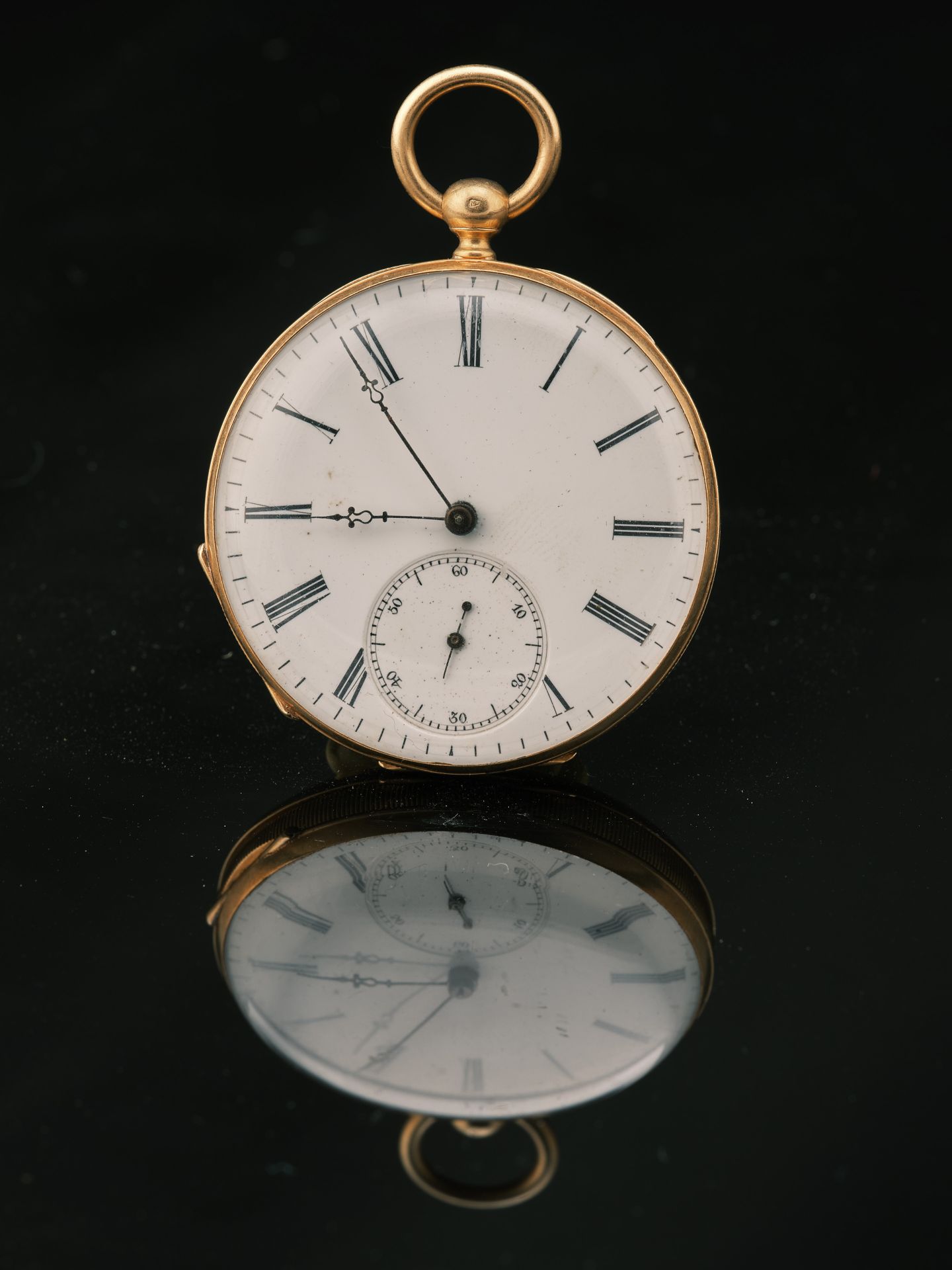 Null Pocket watch in yellow gold 18K 750 thousandths with mechanical movement. R&hellip;