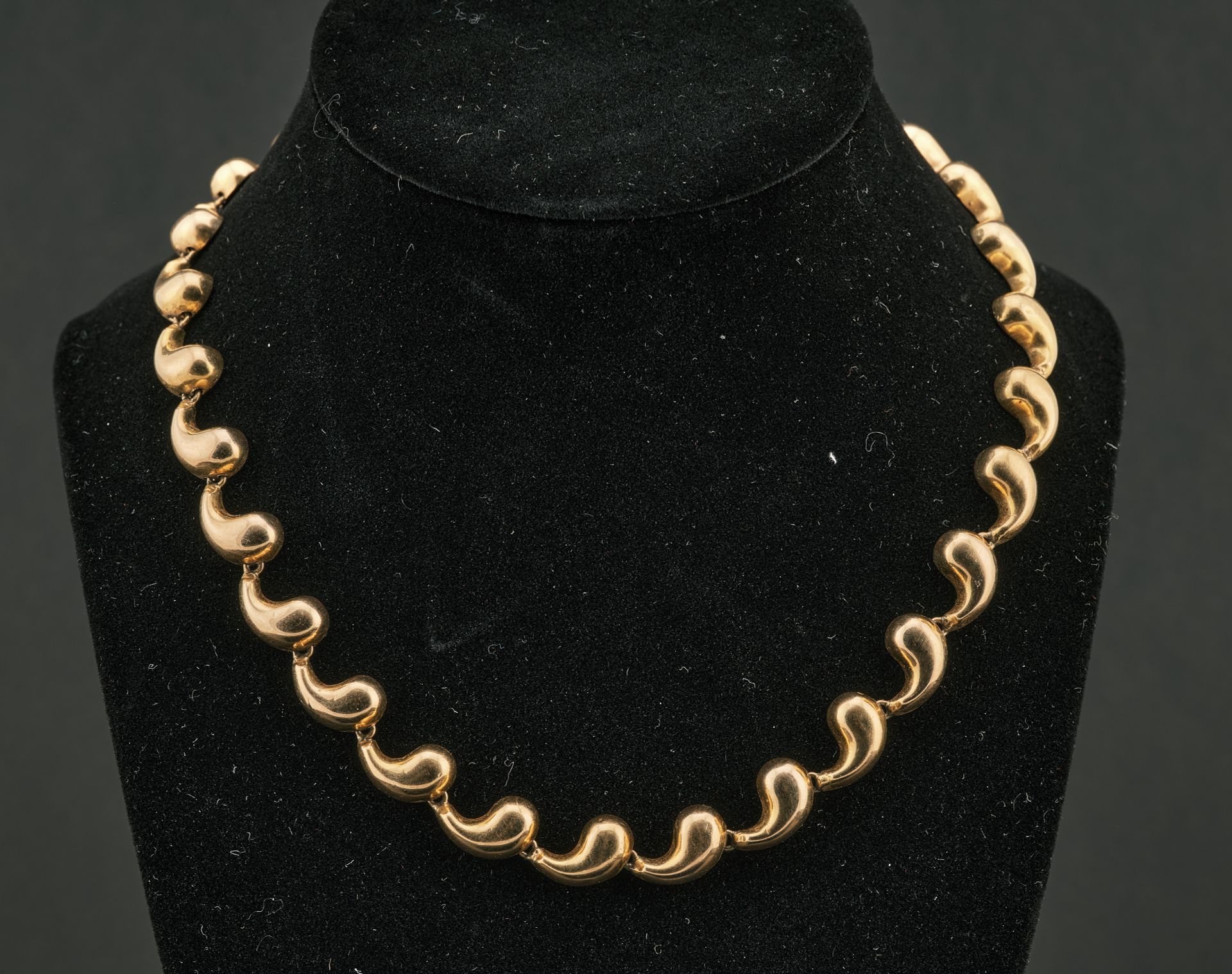 Null Elegante modernistische Halskette aus 18 Karat Gelbgold 750 Tausendstel, be&hellip;