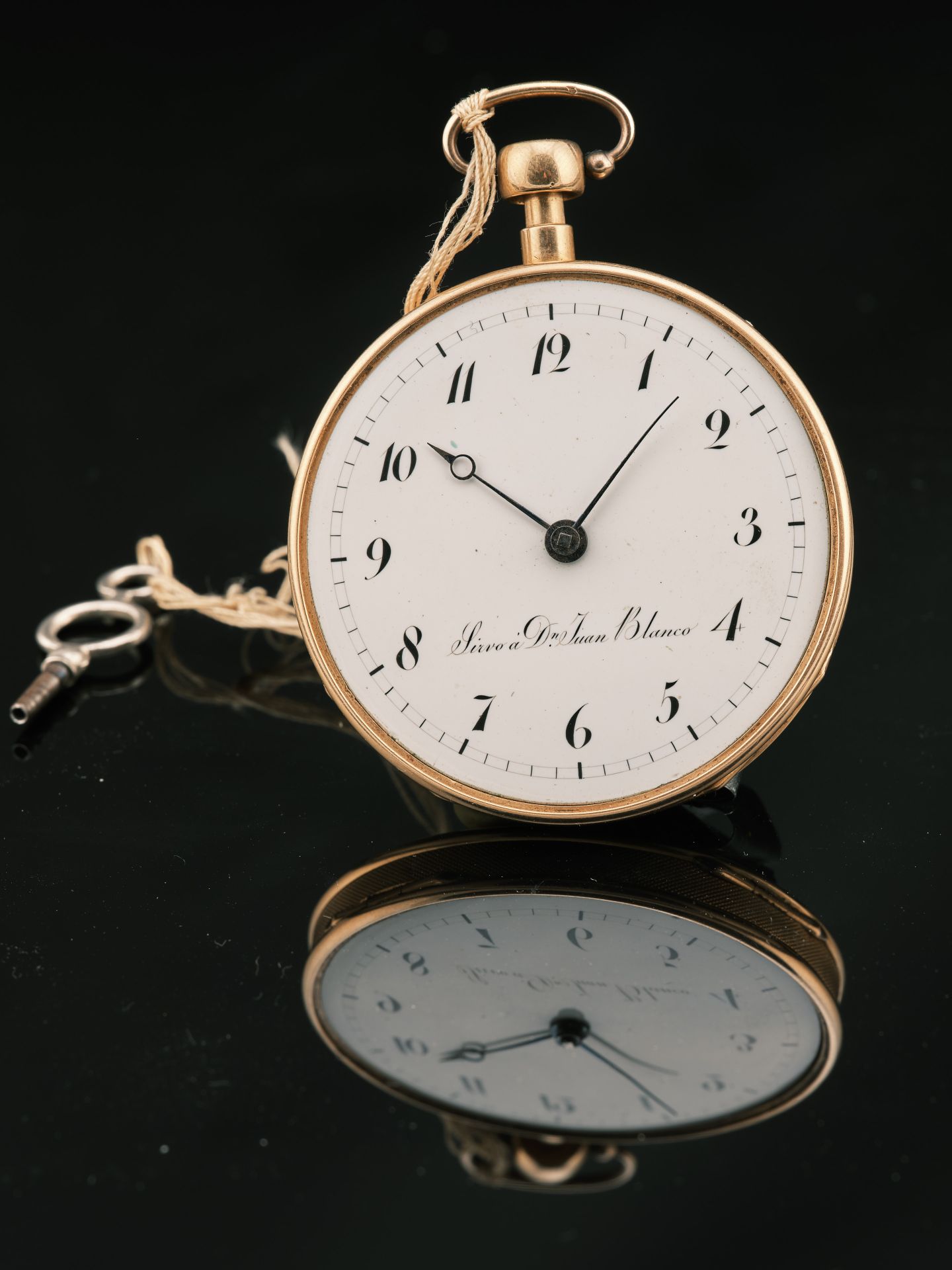 Null Sirvo to Dn. Juan Blanco

Pocket watch with repetitions in yellow gold 18K &hellip;