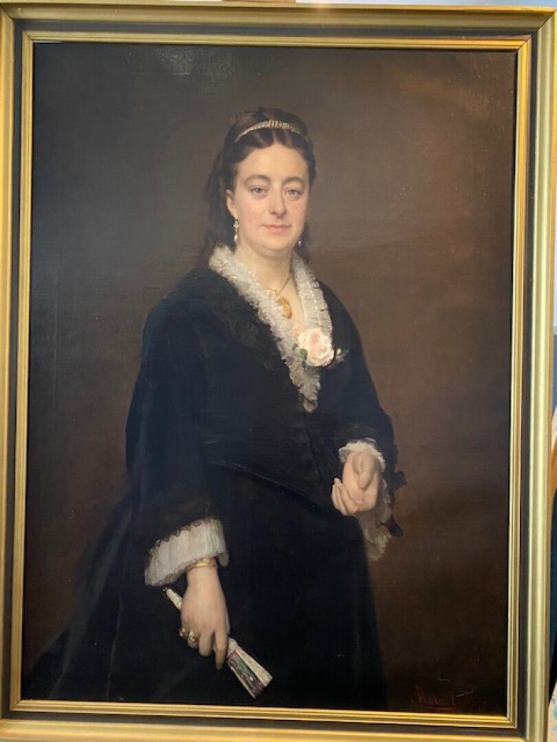 Null A.ROBERT

半身女人的画像

右下方有签名

日期为1873年

115X85厘米

(维修)