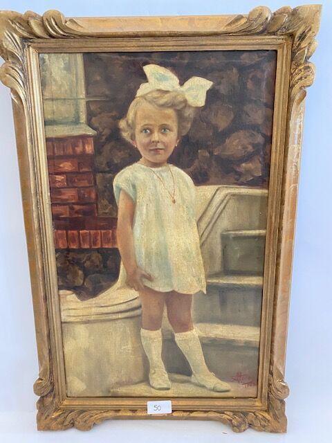 Null ALTOZO
Portrait d'une petite fille au noeud
Huile sur toile
Signée en bas à&hellip;