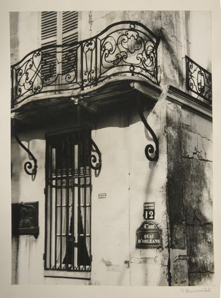 DOUCHAN STANIMIROVITCH (1912-1978) 
Quai d'Orléans, détail, années 1940. Paris s&hellip;