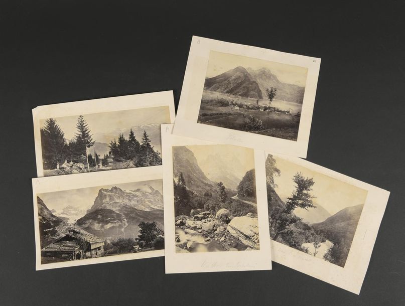 Francis Frith (1822-1898) 
Vues de Suisse, glaciers, vers 1860 10 épreuves monté&hellip;