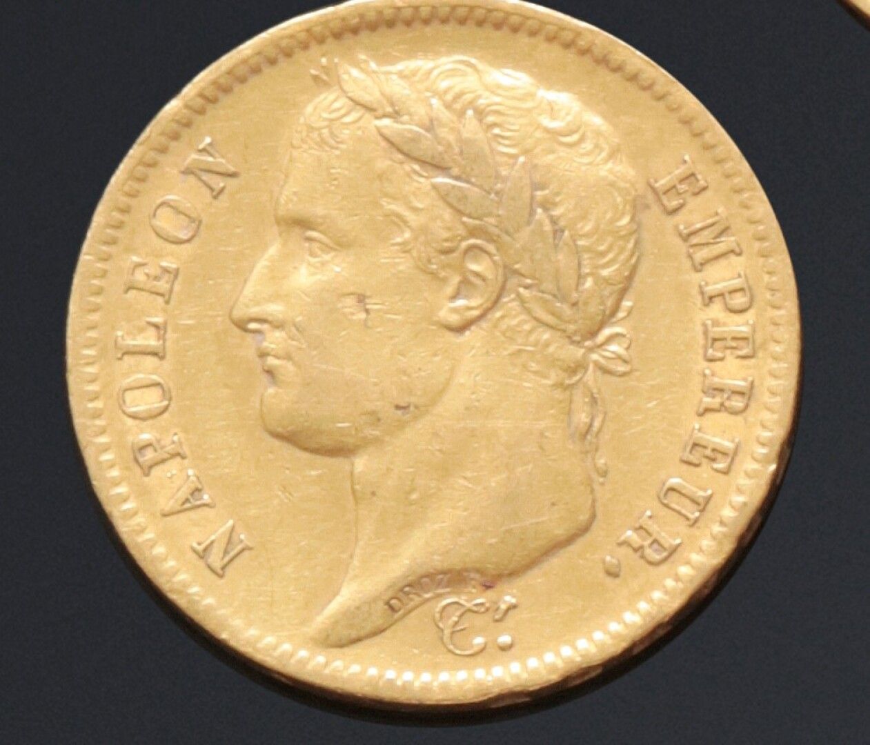 Null 拿破仑一世 1804-1814

40法郎金币，拿破仑皇帝头像/法兰西共和国，1811年，巴黎。

12,82 g.

震动，磨损。