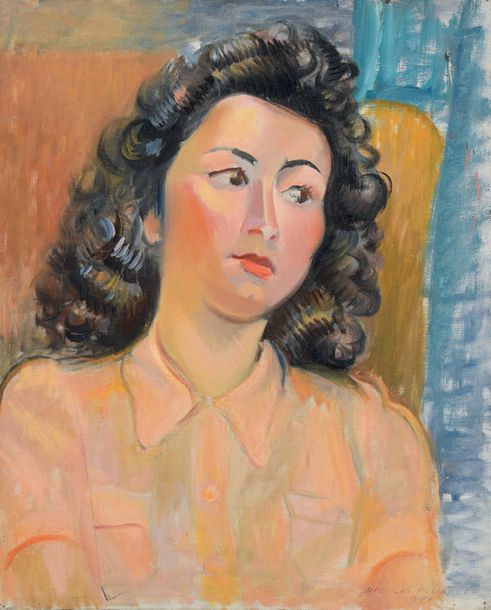 Nicolas POLIAKOFF (Moscou 1899-1976 Paris) Femme au chemisier rose, 1947
Huile s&hellip;