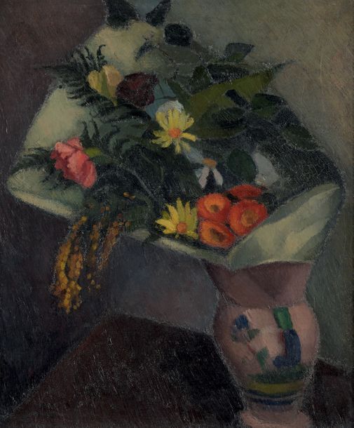 Lydia MANDEL (Orenbourg 1900-1978 Nice) Bouquet de fleurs
Huile sur toile (doubl&hellip;