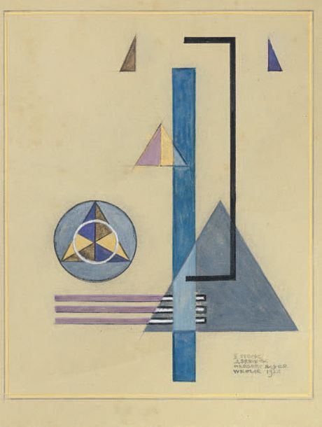 Herbert BAYER (Haag an Hanruck 1900-1985 Montecito, CA) Composition au triangle,&hellip;