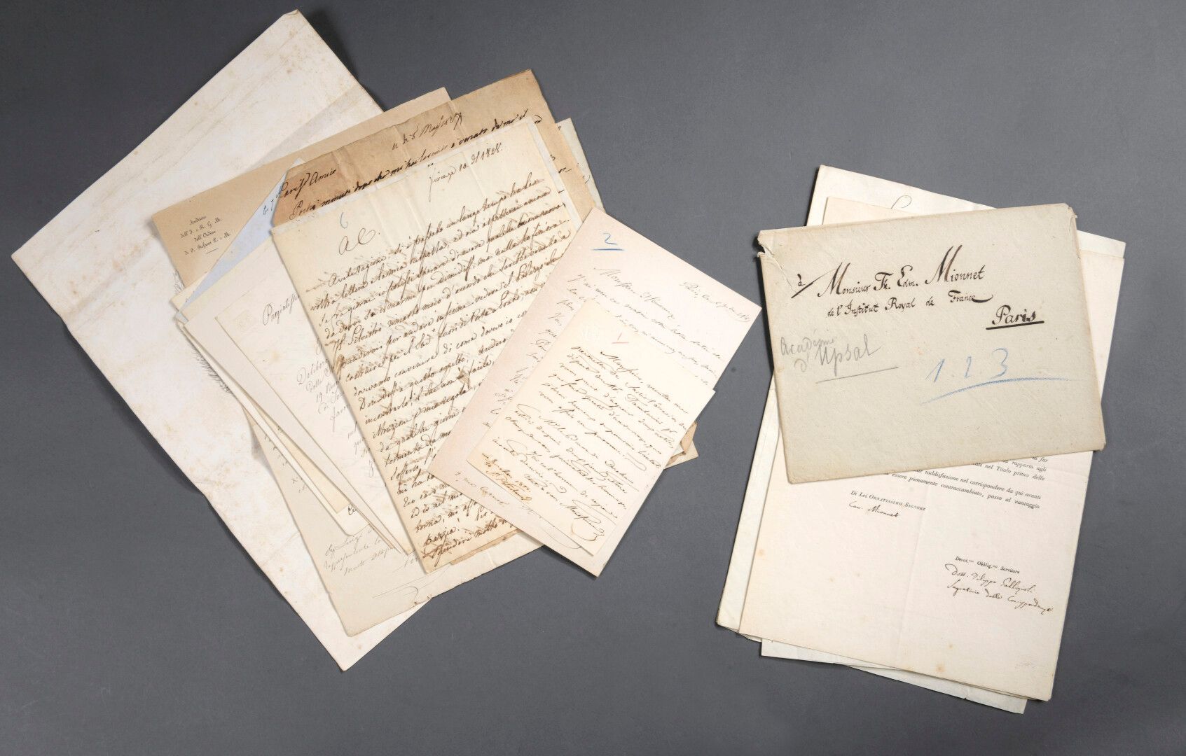 Null 档案 泰奥多-埃德梅-米昂纳[巴黎，1770年--同上，1842年]。

致T.-E. Mionnet的一组信件和文件：皇家学院的信件

佛罗伦萨的学&hellip;