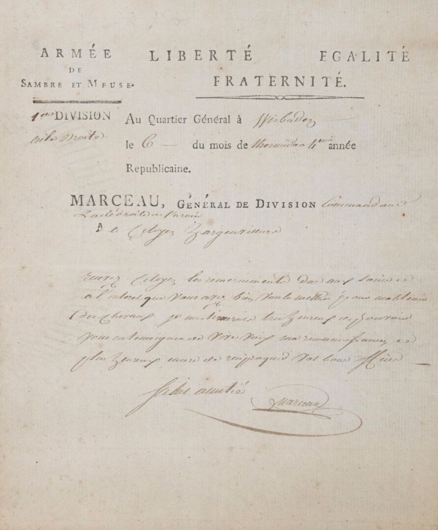 Null MARCEAU（François-Séverin Marceau Desgraviers，说）[1769年，沙特尔-1796年，阿尔滕基兴] 。

法&hellip;