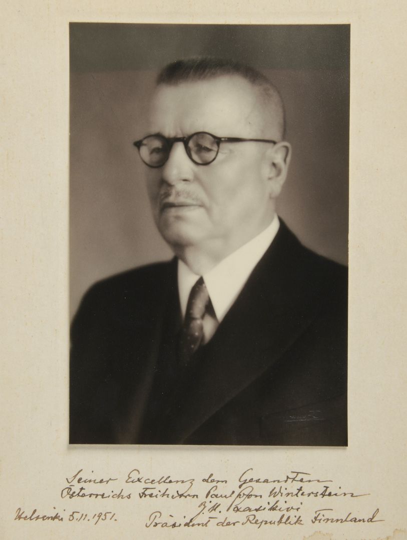 Null PAASIKIVI Juho Kusti [Hämeenkoski, 1870 - Helsinki, 1956], Finnish banker, &hellip;