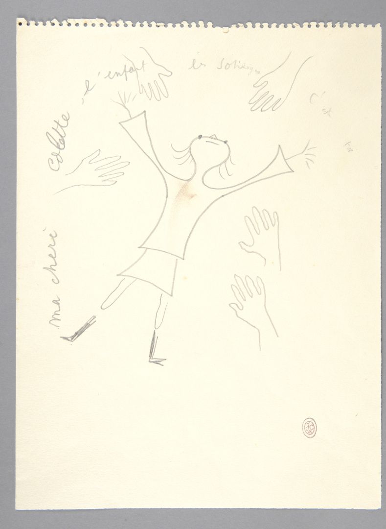 Null 柯克托-让[Maisons-Laffitte, 1889 - Milly-la-Forêt, 1963]，法国诗人和作家。

用石墨和棕色的痕迹在孩子&hellip;