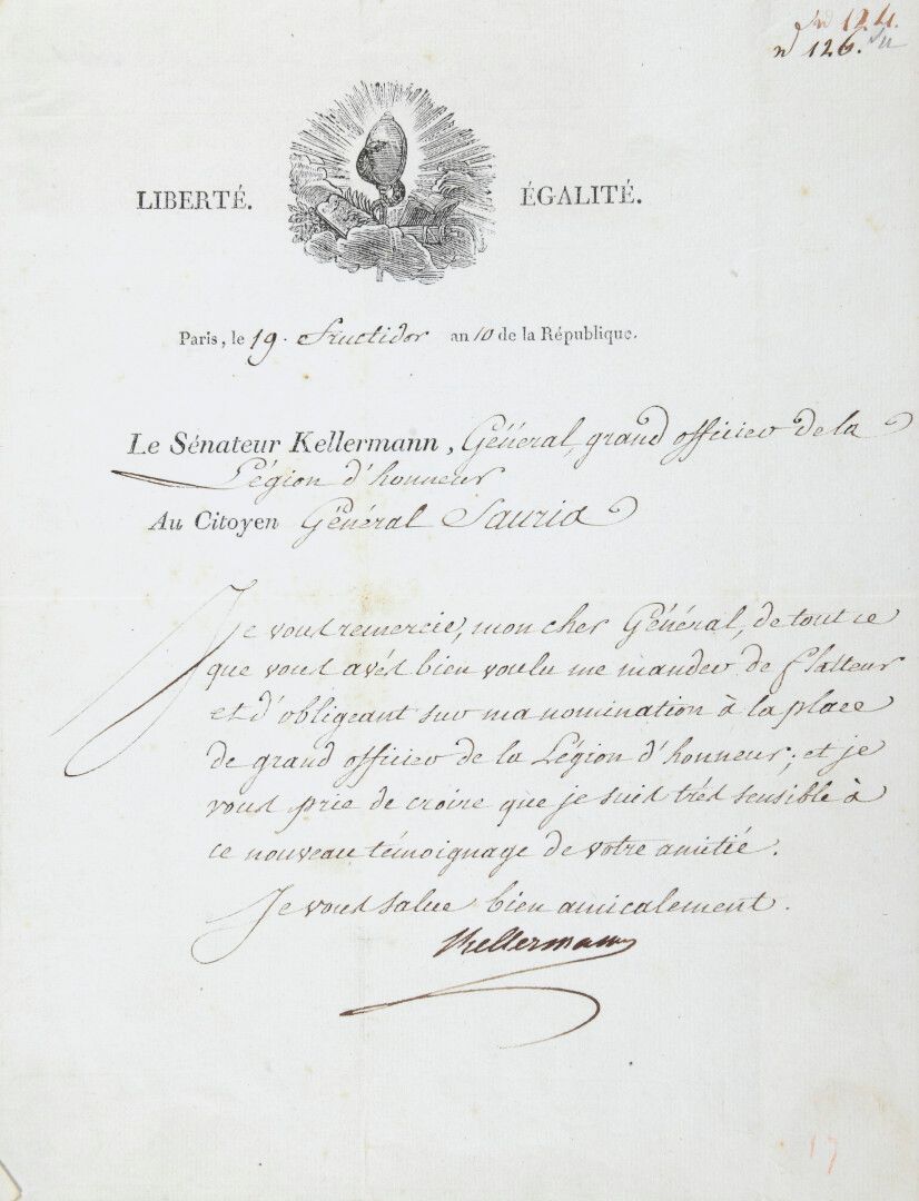 Null KELLERMANN François Christophe, duc de Valmy [Straßburg, 1735 - Paris, 1820&hellip;