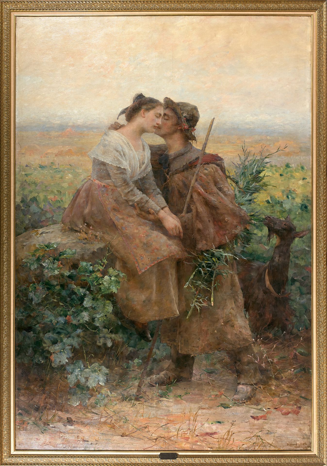 Jean-Baptiste DUFFAUD (1853-1917) 
米莱尔和文森特 

布面油画，右下方有签名，日期为1894年。

229 x 159 cm&hellip;