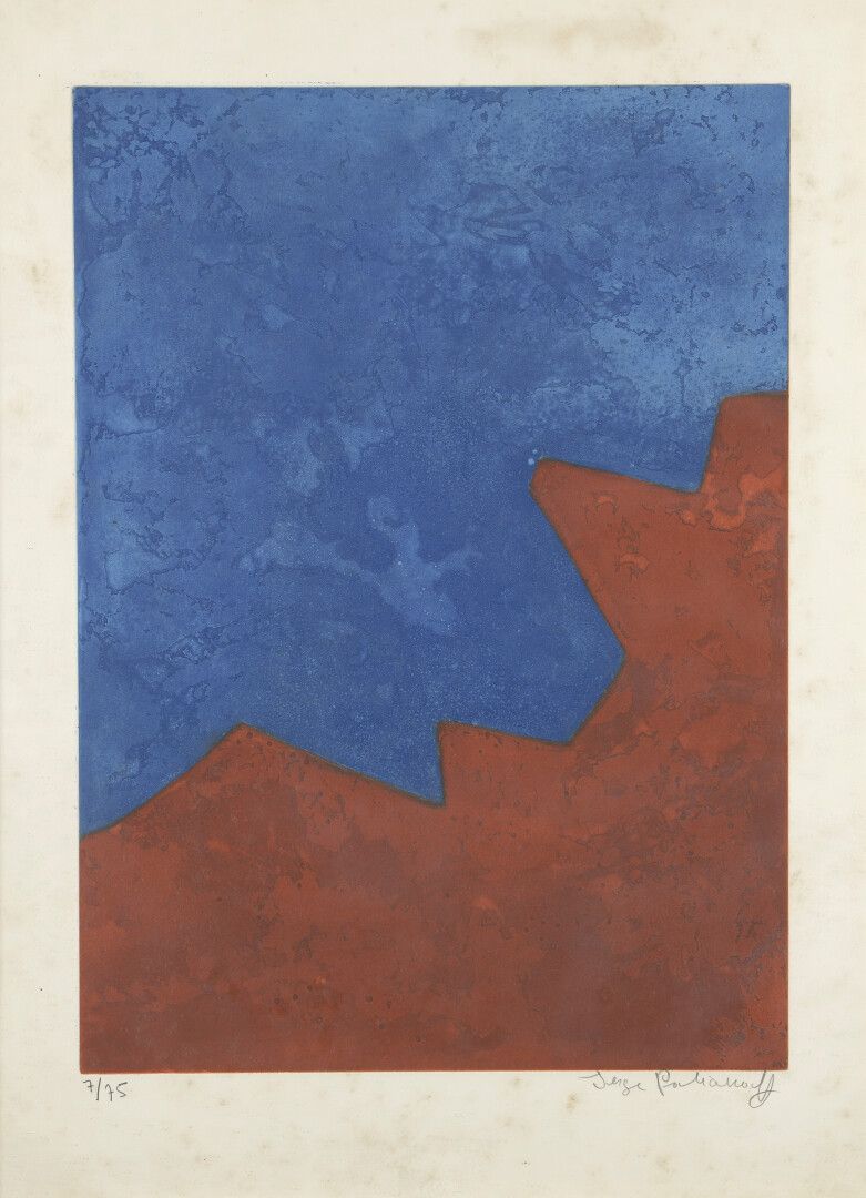 Null 谢尔盖-波利亚科夫(1900-1969)


红色和蓝色组成，1967年


水印。


609 x 440 毫米。[757 x 560 mm]。

&hellip;
