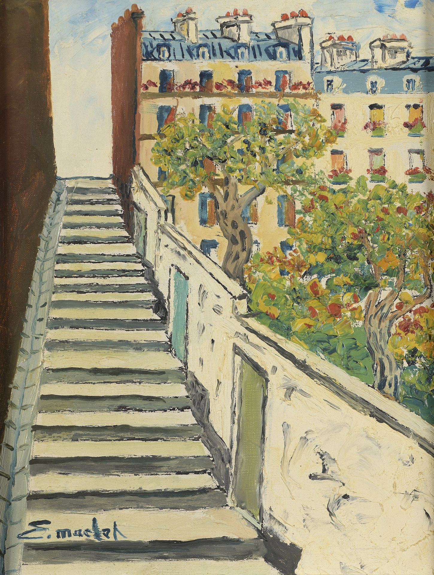 Null Élisée MACLET (1881-1962)

"La rue des eaux"

Huile sur toile, signée en ba&hellip;
