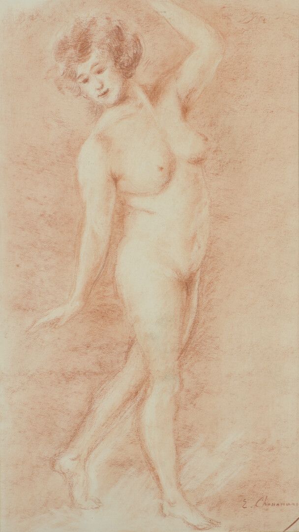 Null Emile CHOUANARD（活跃于19世纪末和20世纪初）。


裸体 


纸上桑格，右下角有签名。


38 x 22 cm