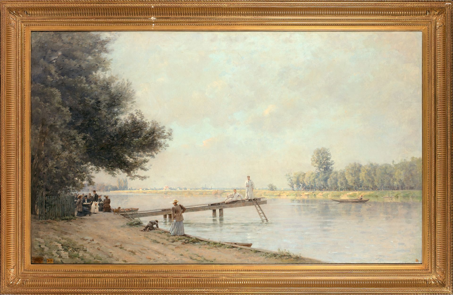 Null Gustave MAINCENT (1848-1897)

"La Grenouillère" 

Huile sur toile, signée e&hellip;