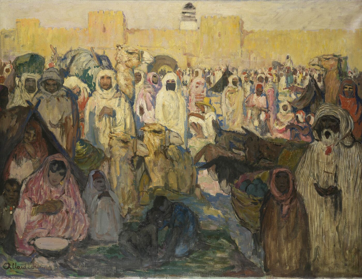 Null 费尔南-阿拉德-奥利维尔(1883-1933)


东方的市场


布面油画，左下方有签名。


右下角有小的撕裂。


118.5 x 157 厘米