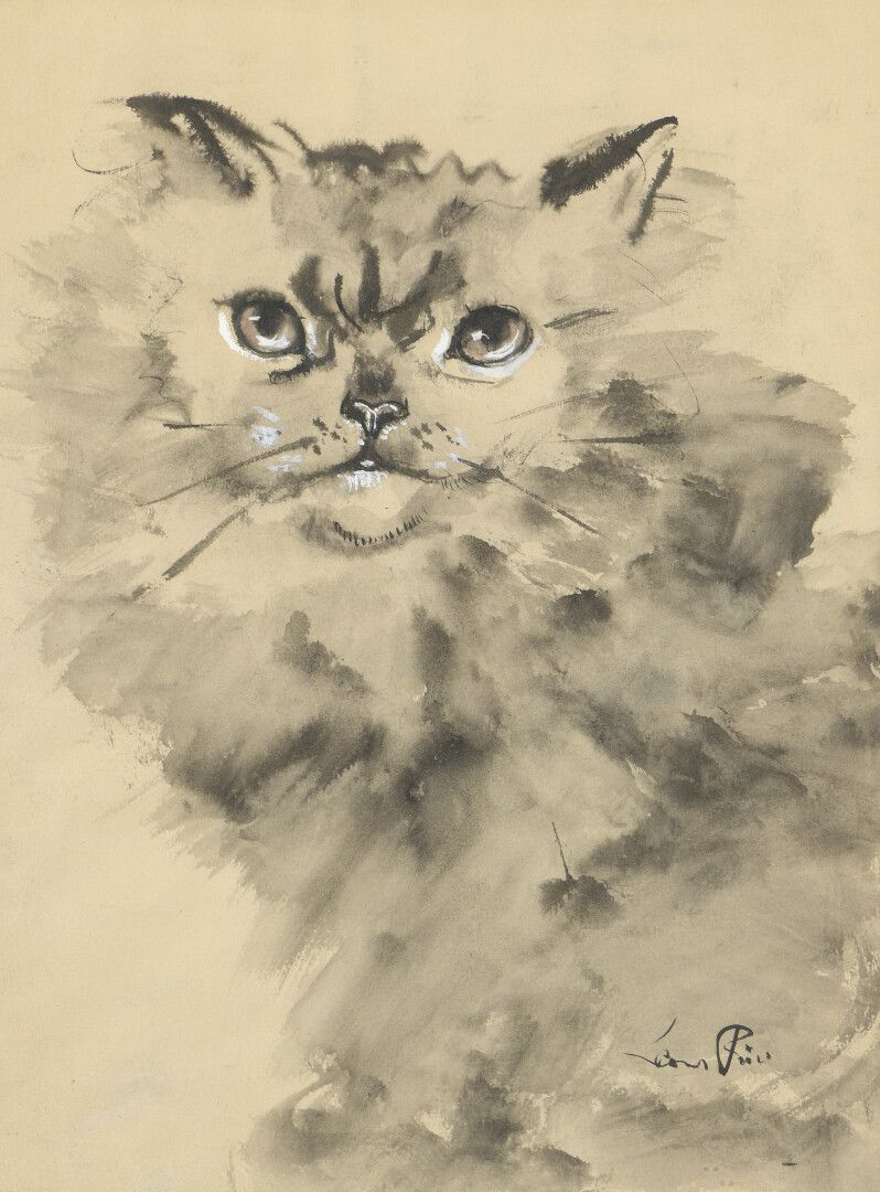 Null 莱昂诺-菲尼 (1907-1996)


猫的故事


纸上水墨，右下方有签名。


42 x 30厘米