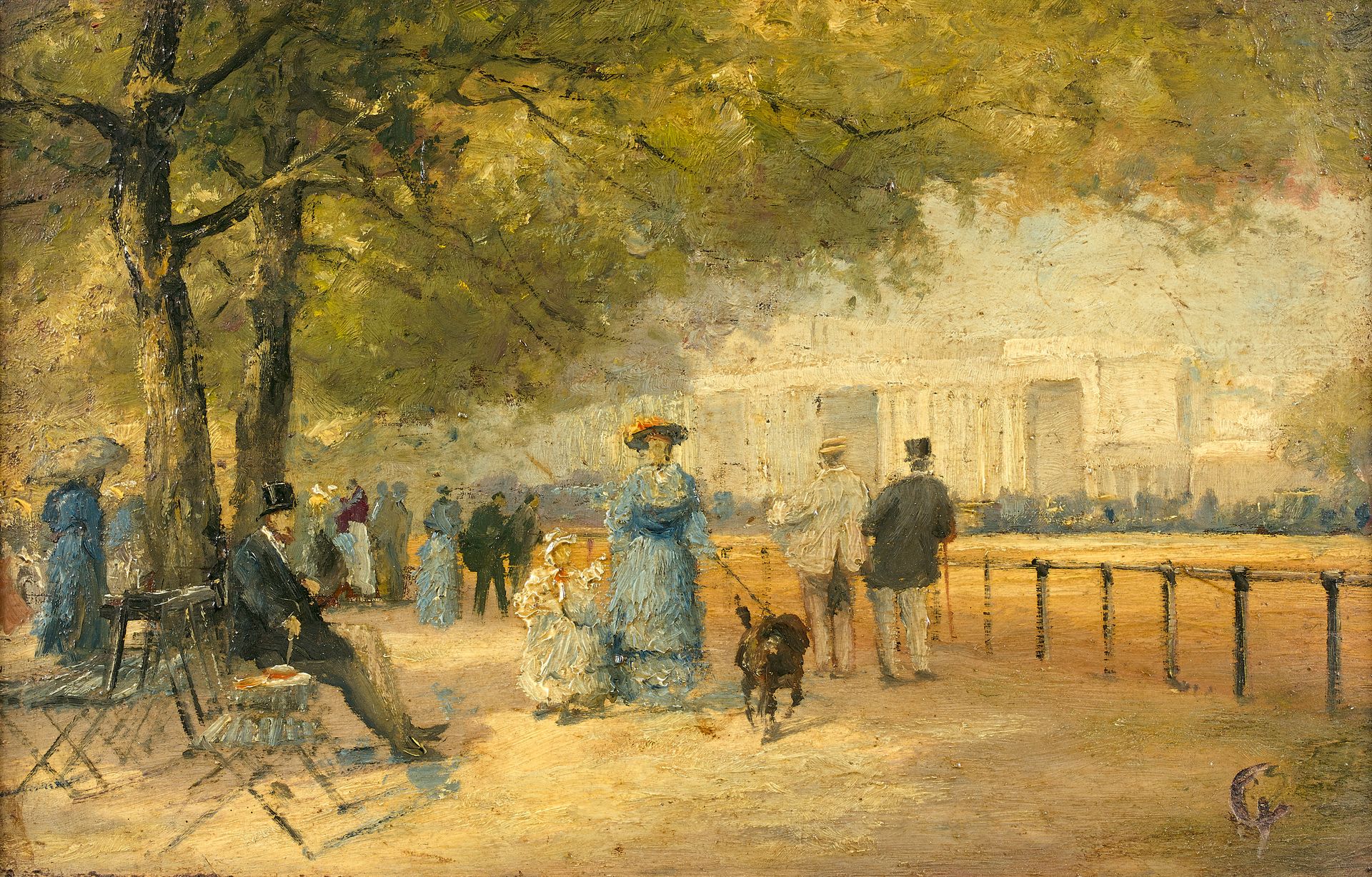 Null École Française du XIXe siècle.

"Promenade au champ de courses" 

Huile su&hellip;