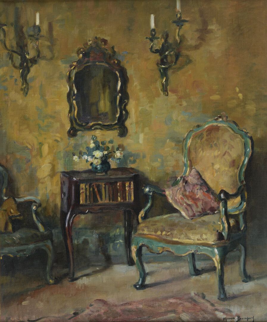 Null Maurice BOMPARD

(Rodez 1857 - Paris 1935)

Intérieur d'un salon

Sur sa to&hellip;