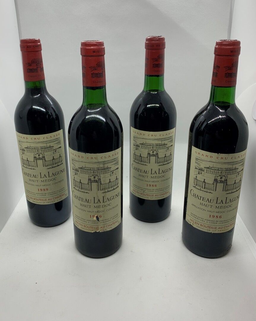 Null 4 bouteilles de Château LA LAGUNE, Grand Cru Classé Haut Médoc dont 3 de 19&hellip;