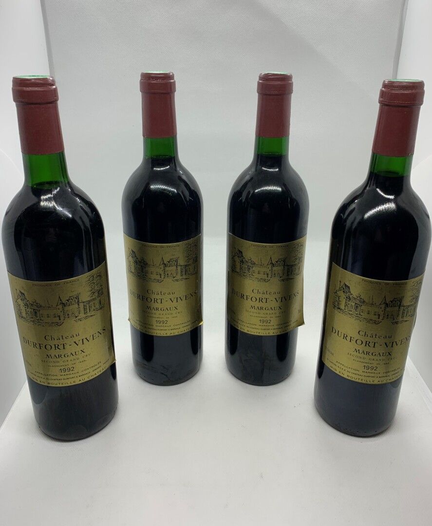 Null 4 bouteilles de Château DUFORT-VIVENS, Second Grand Cru Classement de 1855,&hellip;