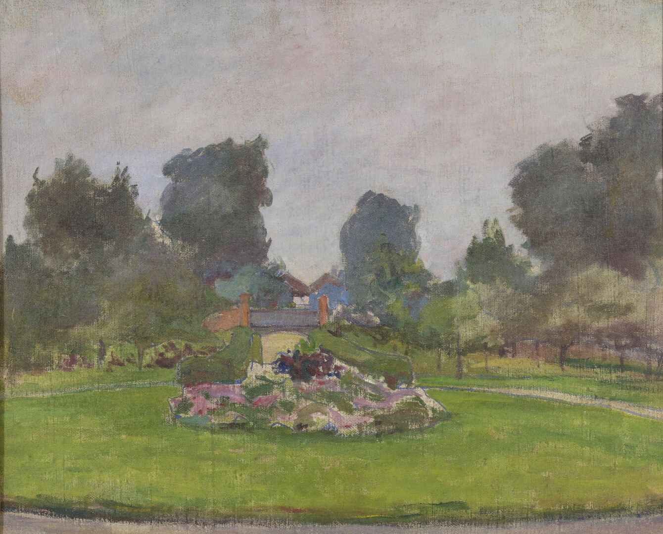 Wladyslaw/Ladislas SLEWINSKI 
(Bialynin 1856 1918 Paris) 
Vue d'un parc fleuri 
&hellip;