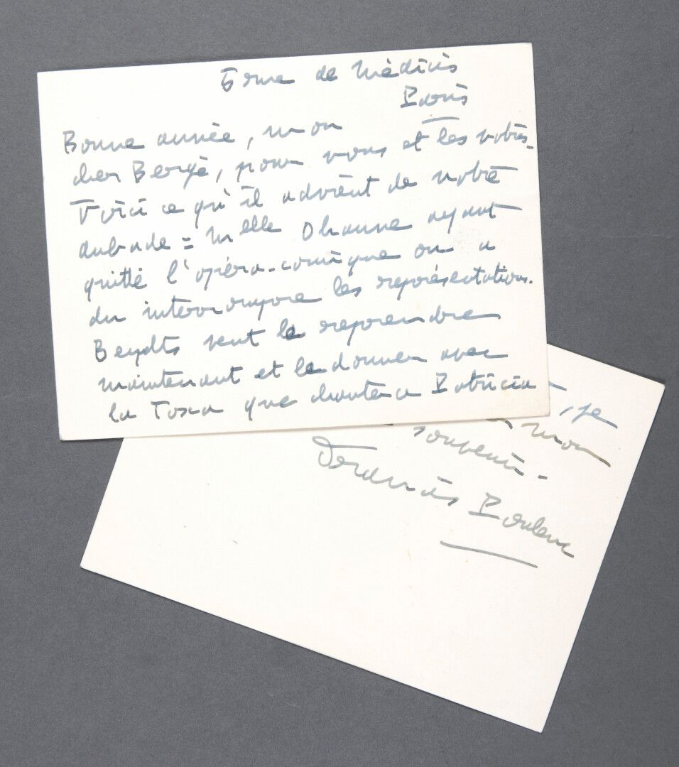 Null POULENC Francis [Paris, 1899 - id., 1963], French composer.


Autograph let&hellip;