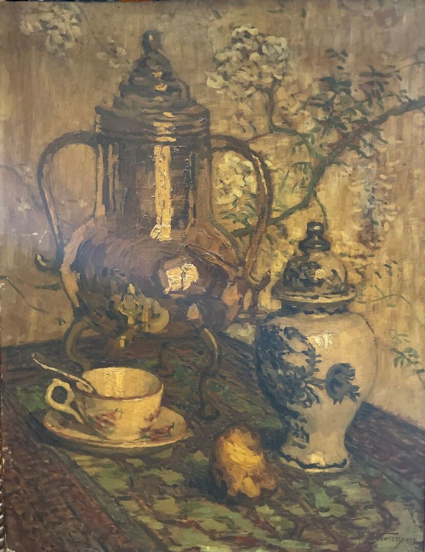 Null 斐迪南-奥利维尔(1873-1959)

萨莫瓦

木板油画，右下方有签名，日期为1908年

62 x 48 厘米